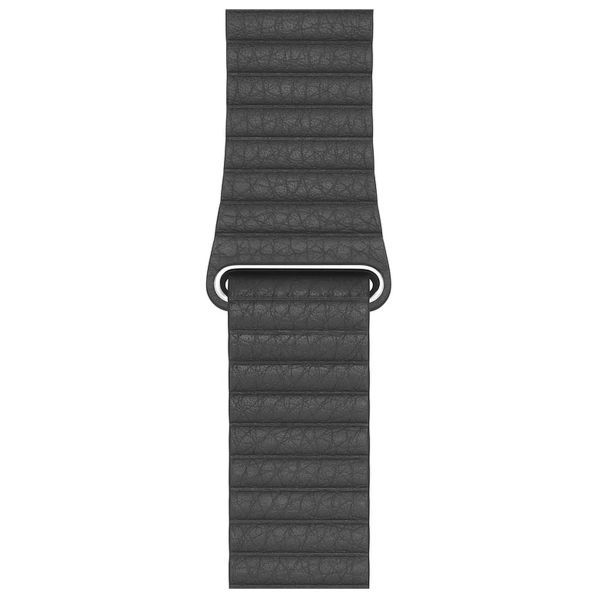 Apple Lederarmband für das  Apple Watch Series 1 t/m 11 / SE / Ultra (44/45/46/49 mm) - Größe L - Schwarz