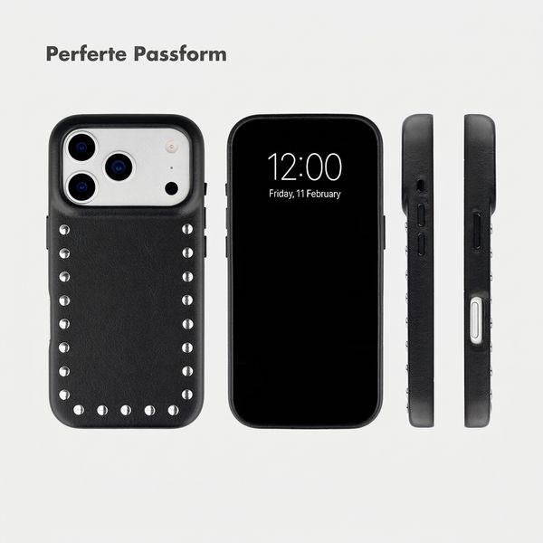 Selencia Studs Backcover mit MagSafe Apple iPhone 17 Pro - Velvet Black