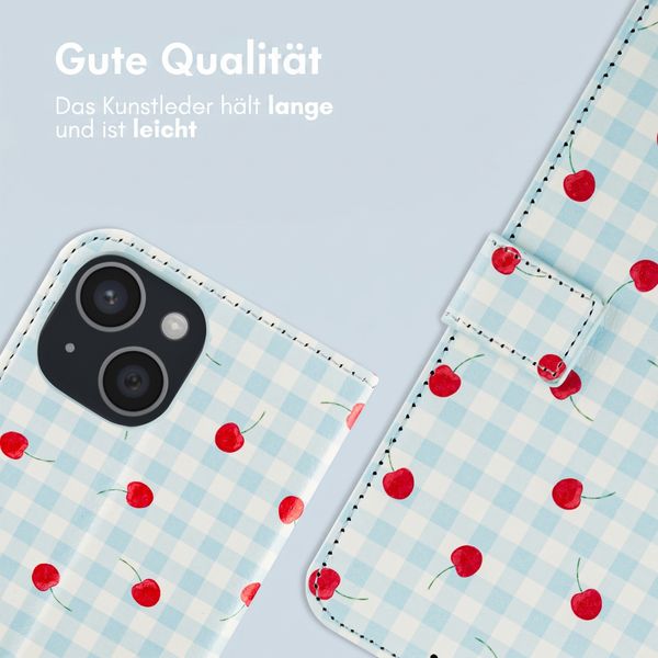 imoshion Design Klapphülle Apple iPhone 14 - Cherry Check