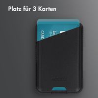 Accezz Magnetischer Lederkartenhalter - Geeignet für Apple Find My - Onyx Black