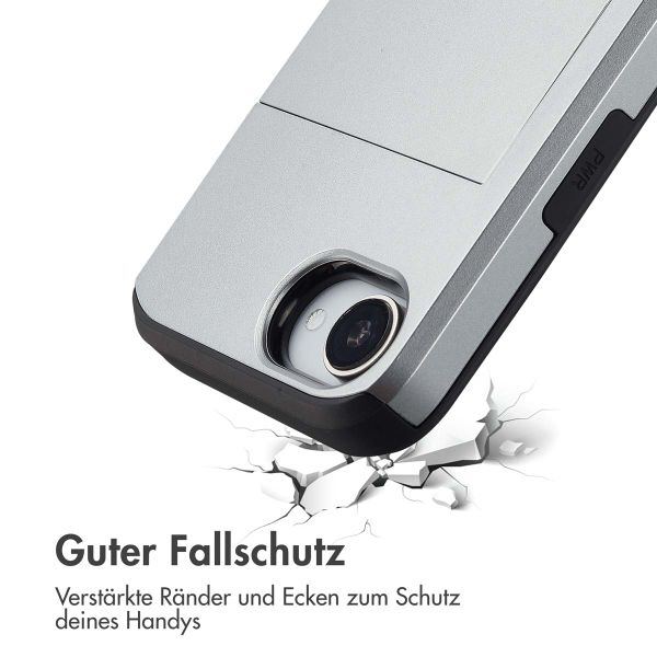 imoshion Backcover mit Kartenfach iPhone 16e - Grau