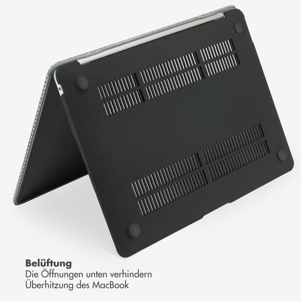 Selencia Cover mit gewebter Oberfläche für das MacBook Air 15 Zoll (2023) / Air 15 Zoll (2024) M3 chip - A2941 / A3114 - Grau