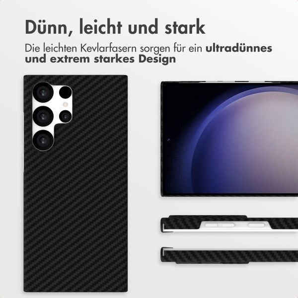 Accezz MagSafe Kevlar Hülle Samsung Galaxy S23 Ultra - Schwarz