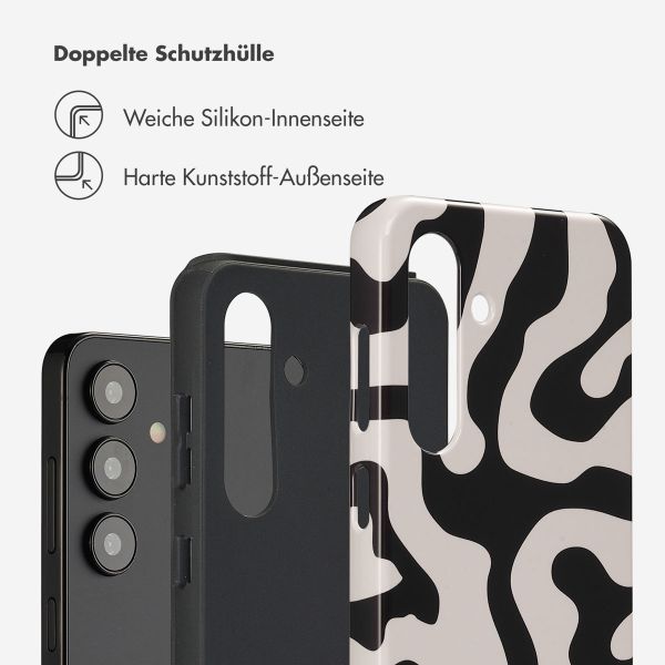 Selencia Vivid Back Cover Samsung Galaxy S24 Plus - Art Wave Black