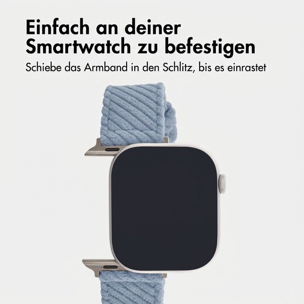 imoshion Corduroy-Band für Apple Watch | 44/45/46/49 mm - Hellblau