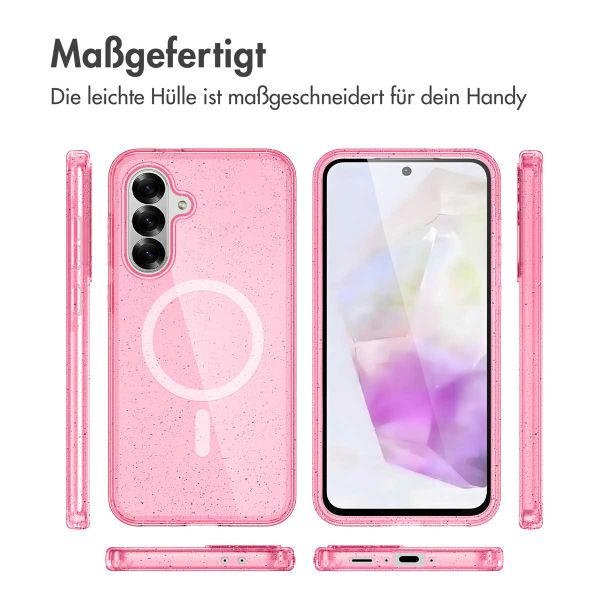 imoshion Glitzer Back Cover mit MagSafe Samsung Galaxy A36 - Glitzer Rosa