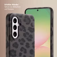 Selencia Sabi Backcover Leopardenmuster mit MagSafe Samsung Galaxy A56 - Midnight Black