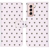 imoshion Design TPU Klapphülle Samsung Galaxy S21 - Hearts Allover White