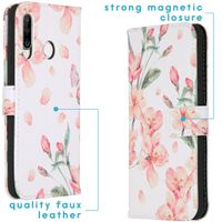imoshion Design TPU Klapphülle für das Huawei P30 Lite - Blossom Watercolor