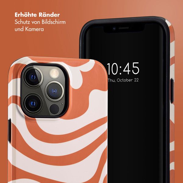 Selencia Vivid Tough Back Cover für das Apple iPhone 14 Pro Max - Dream Swirl Orange