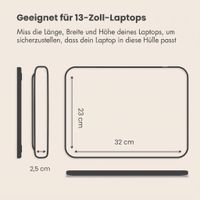 imoshion Laptop Hülle mit Staufach 13 Zoll - Laptop Sleeve - Candy Pink