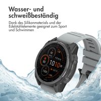 imoshion QuickFit® Silikonarmband Stripe für die Garmin Watch | 22 mm Anschluss - Sand