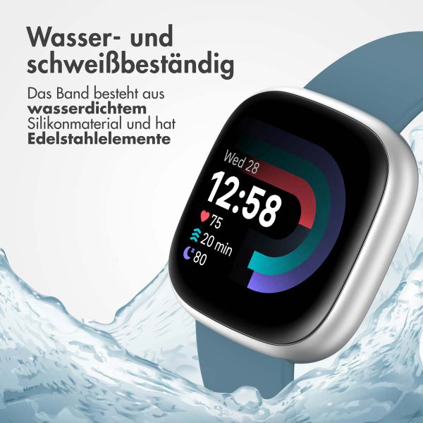 imoshion Silikonband für das  Fitbit Versa / Versa 2 / Versa Lite - Größe S - Blauw & Grijs / Blue & Grey