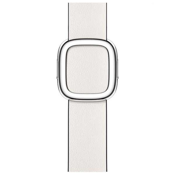 Apple Leather Band Modern Buckle für die Apple Watch Series 1-9 / SE - 38/40/41 mm / Series 10 - 42 mm - Größe M - Chalk