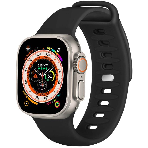 imoshion Silikonband für das Apple Watch Series 1-10 / SE / Ultra (2) - 42/44/45/46/49 mm - Schwarz