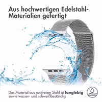 imoshion Magnetisches Milanaise Armband für das  Apple Watch Series 1 - 9 / SE (38/40/41 mm) | Series 10 / 11 (42 mm) - Größe M - Silber
