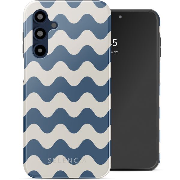 Selencia Vivid Tough Back Cover für das Samsung Galaxy A16 - Wave Vibes Classic Blue