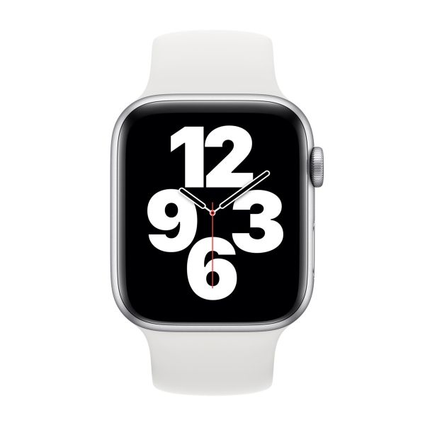 Apple Silikon Solo Loop für das  Apple Watch | 38/40/41/42 mm - Größe 3 - White