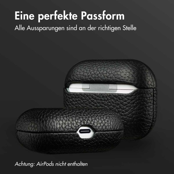 Accezz Echtes Leder Case Apple AirPods Pro - Schwartz