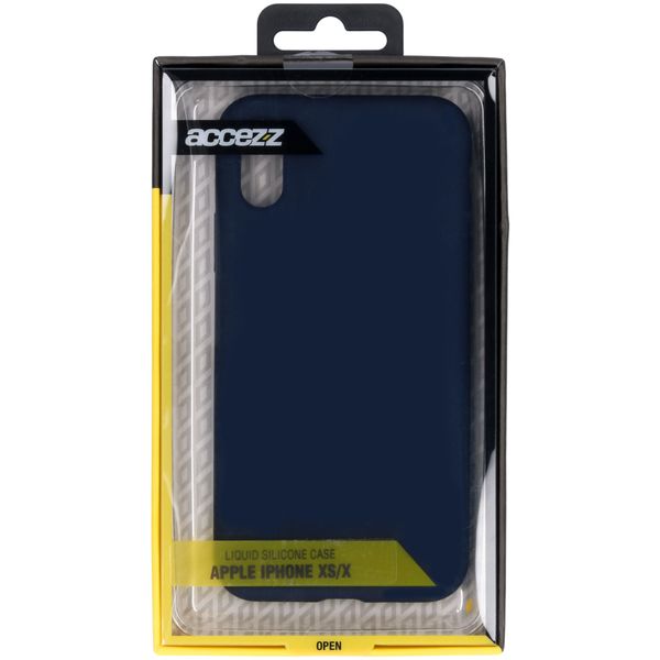 Accezz Liquid Silikoncase Blau für das iPhone Xs / X