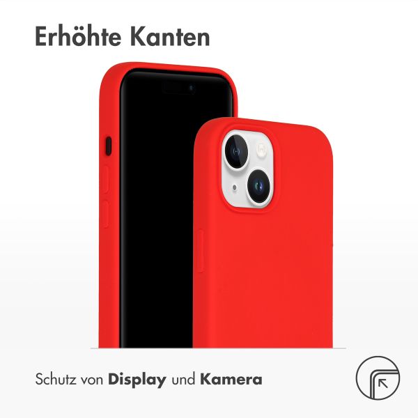 Accezz Liquid Silikoncase für das iPhone 15 - Rot