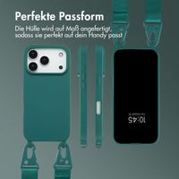 Selencia SilikonHülle mit abnehmbarem Band Apple iPhone 17 Pro - Dunkelgrün