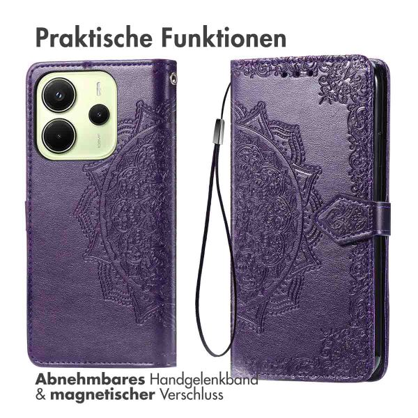 imoshion Mandala Klapphülle Xiaomi Redmi Note 14 (4G) - Violett