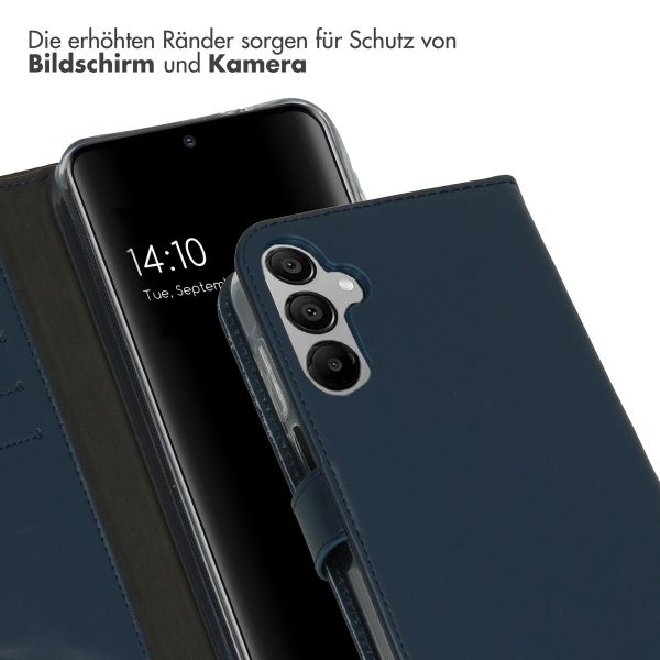 Selencia Echtleder Klapphülle Samsung Galaxy A35 - Dunkelblau