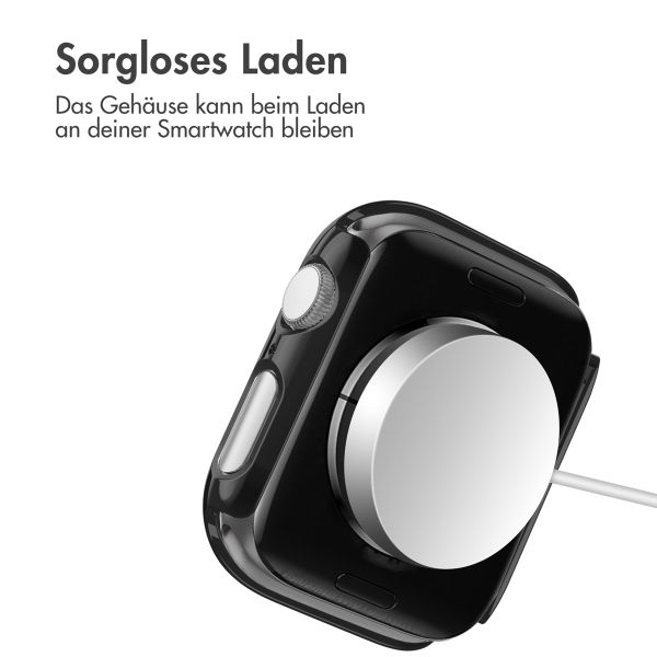 imoshion Full Cover glänzendes Hard Case für die Apple Watch Series 4 / 5 / 6 / SE – 44 mm – Schwarz