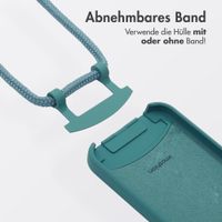 imoshion Color Backcover mit abnehmbarem Handykette und MagSafe Apple iPhone 12 (Pro) - Dunkelgrün