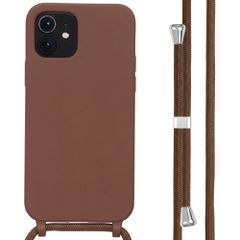 imoshion SilikonHülle mit Band Apple iPhone 12 (Pro) - Braun