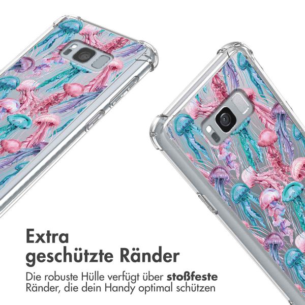 imoshion Design Hülle mit Band für das Samsung Galaxy S8 - Jellyfish Watercolor