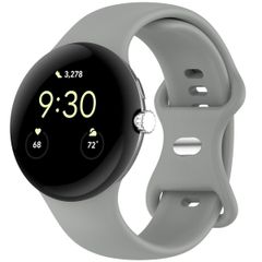 imoshion Silikon-Armband⁺ für  Google Pixel Watch / Watch 2 / Watch 3 / Watch 4 (41 mm) - Größe L - Grau