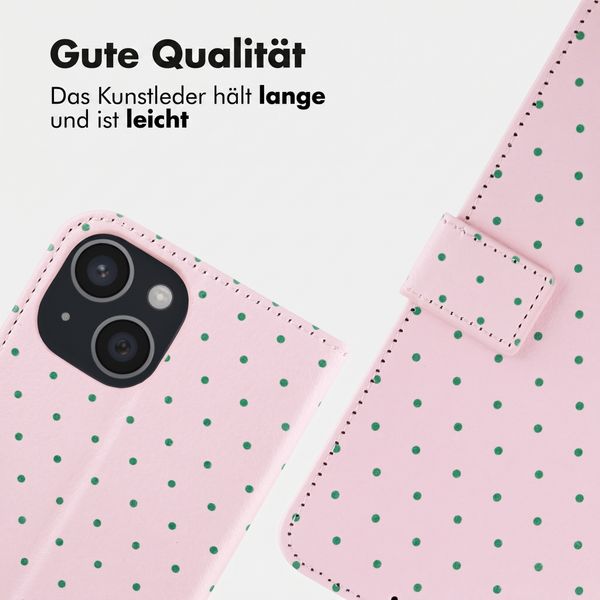 imoshion Design Klapphülle Apple iPhone 13 - Happy Dots