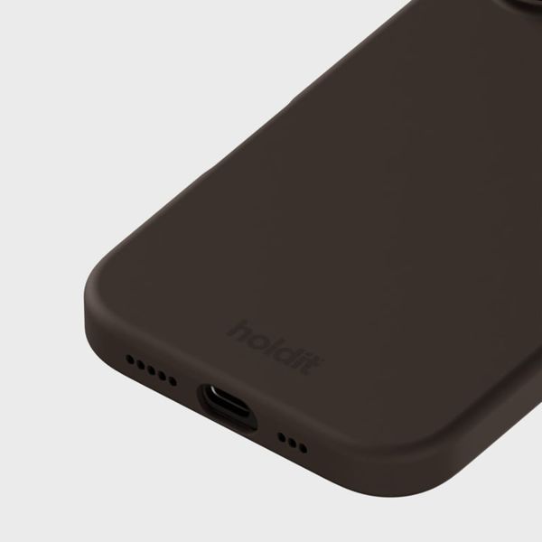 Holdit Silicone Case für das iPhone 16 - Chocolate