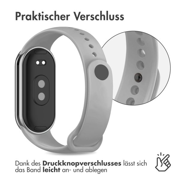 imoshion Silikonarmband für das Xiaomi Smart Band 8 / 9 - Grau