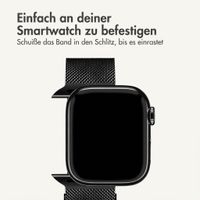 imoshion Mailändische Magnetarmband für Apple Watch | 44/45/46/49 mm - Schwarz
