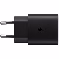 Samsung Originales USB-C auf USB-C Kabel - 1 Meter - 25 Watt + Original Fast Charging Adapter USB-C Ladegerät - 25 Watt - Schwarz