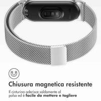 imoshion Magnetisches Milanaise Armband für das  Xiaomi Smart Band 8 / 9 - Silber