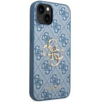 Guess 4G Metal Logo Back Cover für das iPhone 14 - Blau