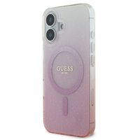 Guess MagSafe IML Glitter Gradient Case für das iPhone 16 - Pink