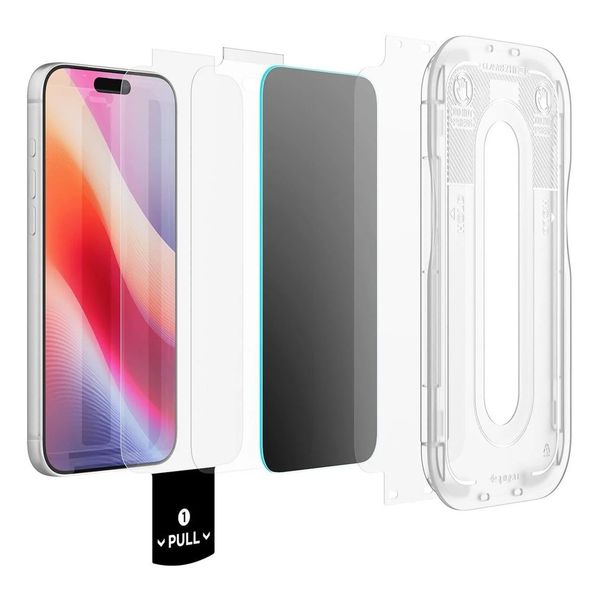 Spigen GLAStR Privacy EZ Fit Displayschutzfolie + Applicator - 1-Pack Apple iPhone 18 Pro Max