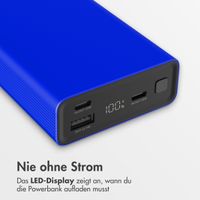 imoshion Ultra Series Aluminium | Powerbank 20.000 mAh - Schnellladen bis 33W - Kobaltblau