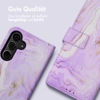 imoshion Design Klapphülle für das Samsung Galaxy S24 - Purple Marble