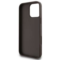 Guess 4G Metal Logo Back Cover für das iPhone 16 Pro - Braun