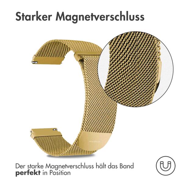 imoshion Magnetisches Milanaise Armband -   Universelle 22 mm Anschluss - Größe S - Gold