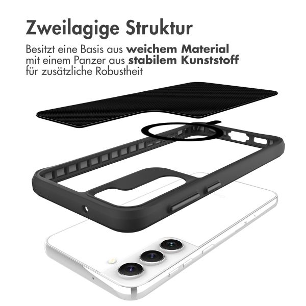 imoshion Rugged Hybrid Carbon Case mit MagSafe Samsung Galaxy S23 Plus - Schwarz