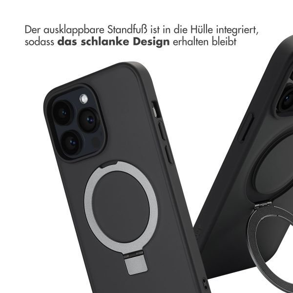 Accezz Ring Stand Backcover mit MagSafe iPhone 14 Pro Max - Schwarz