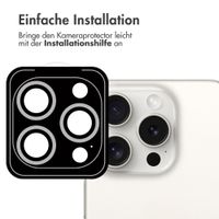 imoshion 2er-Pack Objektivschutz für Kamera für das Apple iPhone 15 Pro / 15 Pro Max - White Titanium