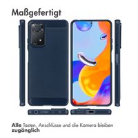 imoshion Brushed Back Cover für das Xiaomi Redmi Note 11 Pro - Dunkelblau